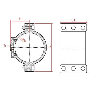 PVC tvarovka - Navrtávací díl, 90x3/4"mm