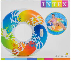 INTEX 58202 Nafukovací kruh s madly Color Whirl Tube